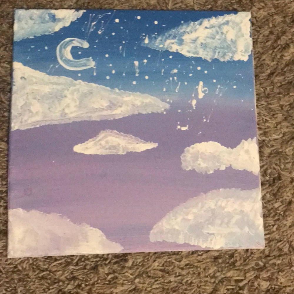 Canvas cloud painting